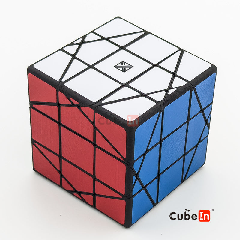 x² Cubo de pirita - Piritoedro de giro frontal al cubo (impreso en 3D de resina SLA)
