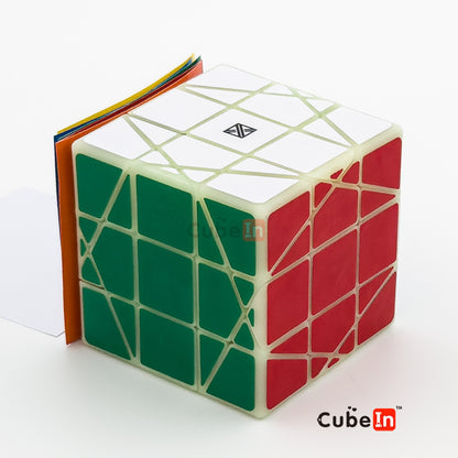x² Cubo de pirita - Piritoedro de giro frontal al cubo (impreso en 3D de resina SLA)