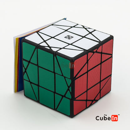 x² Cubo de pirita - Piritoedro de giro frontal al cubo (impreso en 3D de resina SLA)