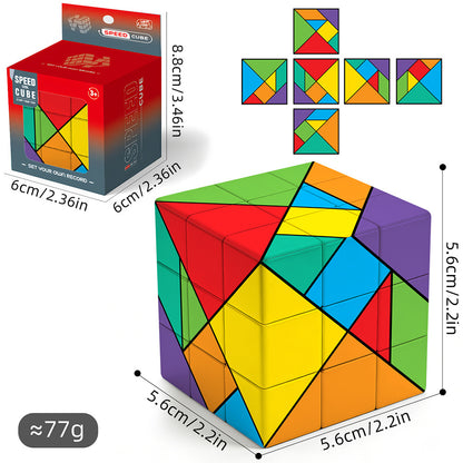 Ziina Star Tangram 3x3 cube - UV printed stickers Mod